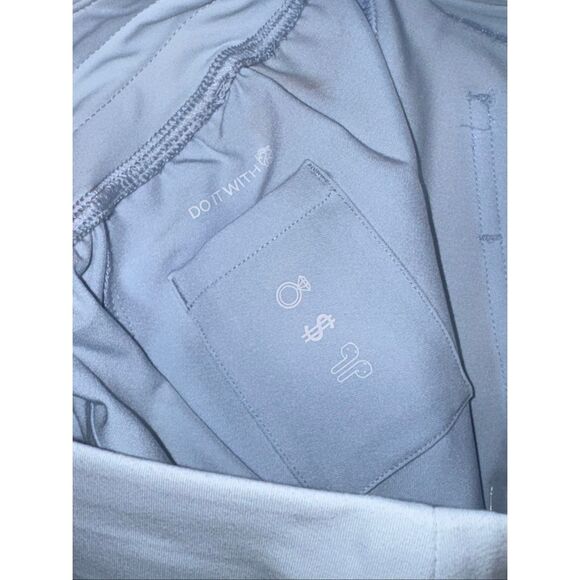 NWT women’s FIGS Zamora Blue with Neon WAIST TIE Jogger Scrub Pants SZ XS - Picture 8 of 11